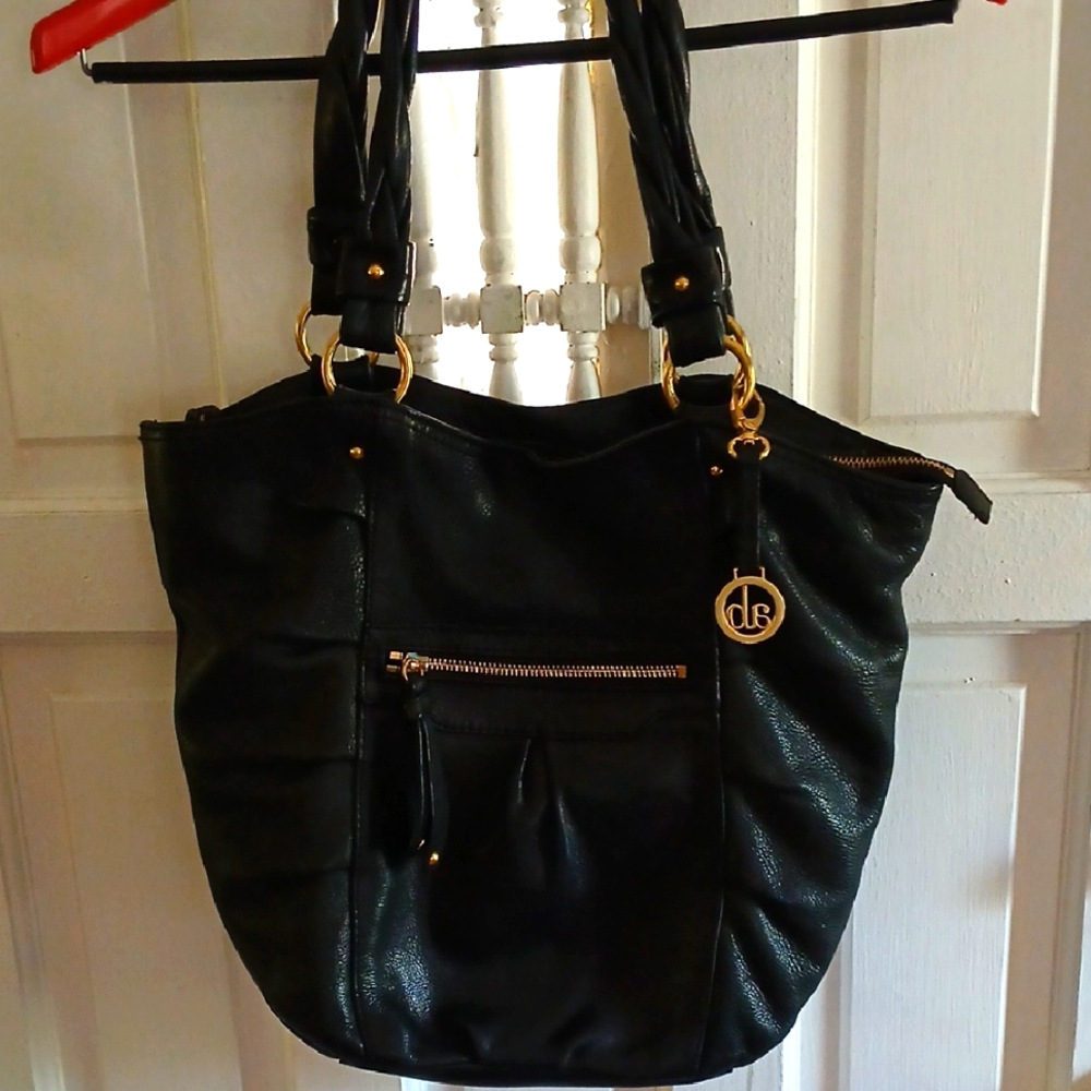 AB bag genuine leather Black Designer Tote Bag.